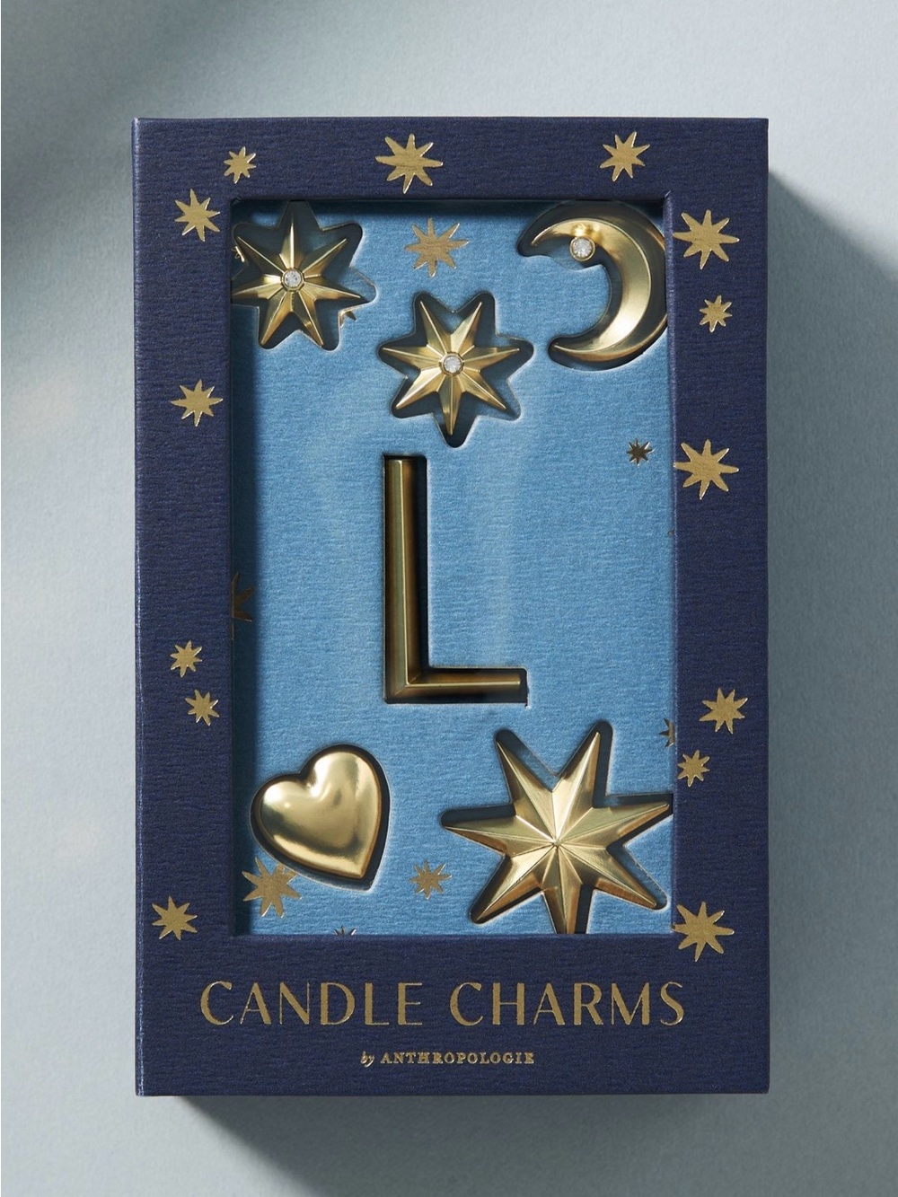 Anthropologie Gold Candle Charms Set, “L”